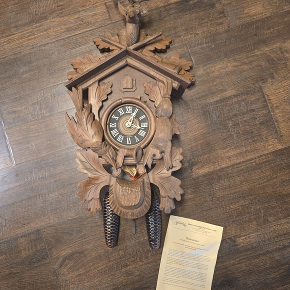 Rustic Brown Cuckoo Clock - Picture 3 of 5